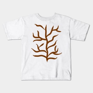 Branches without leaves. Winter. Minimalistic design. Gift for nature lover, biologist Kids T-Shirt